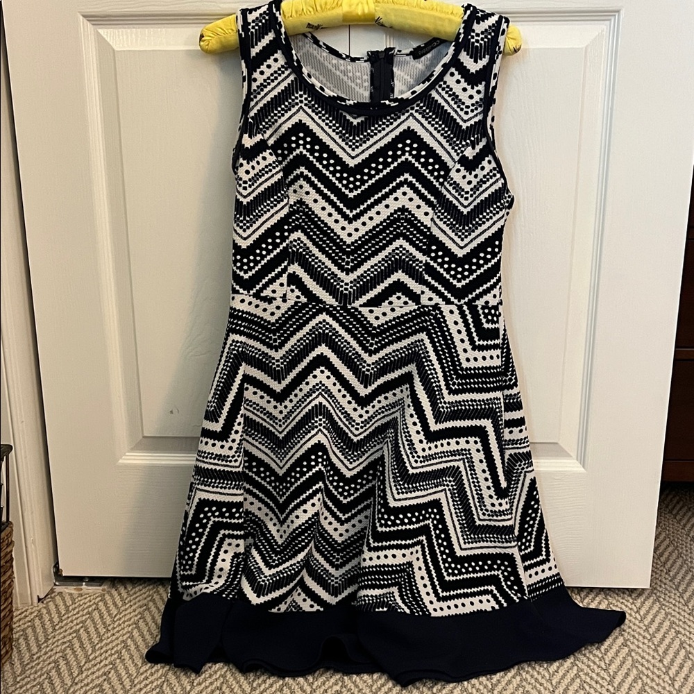 Stylish navy and White Dress